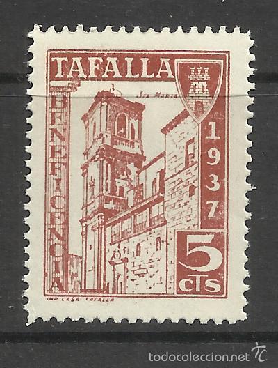 Selos: 1937 TAFALLA  5 CTS NUEVO*   BENEFICENCIA