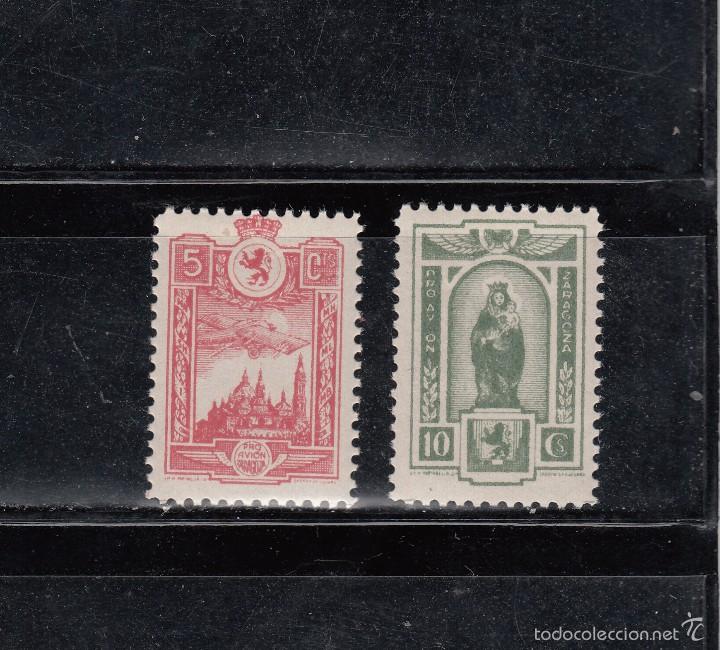Briefmarken: ZARAGOZA. PRO-AVI&Oacute;N. SERIE DE 2 SELLOS DE 5 Y 10 CTS.