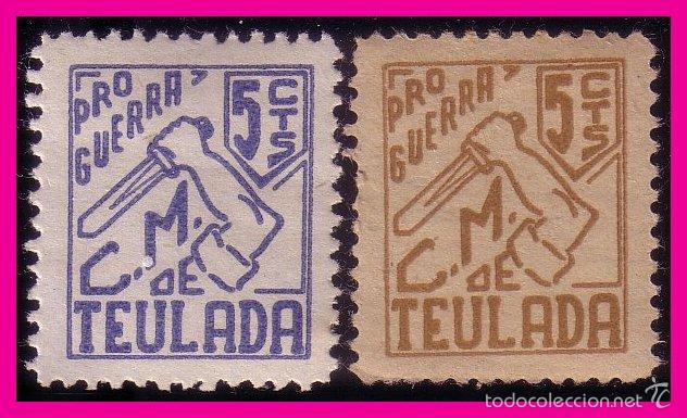 Stamps: Alicante, TEULADA Guerra Civil,  FESOFI n&ordm; 1 y 2 * *