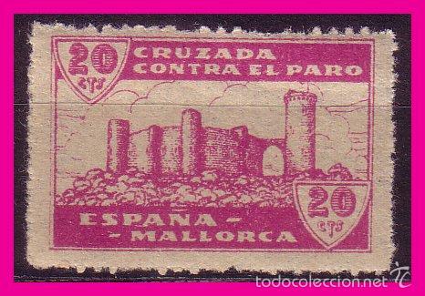 Stamps: Baleares MALLORCA, Guerra Civil  FESOFI n&ordm; 53 * * n&uacute;meros grandes