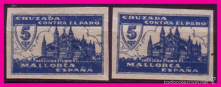 Stamps: Baleares MALLORCA, Guerra Civil  FESOFI n&ordm; 40s * * variedad