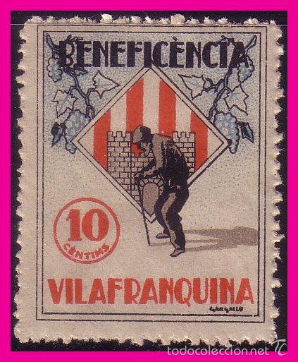 Stamps: BARCELONA Villafranca, Guerra Civil  FESOFI n&ordm; 3 * *