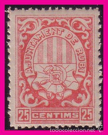 Stamps: BARCELONA Rub&iacute;, Guerra Civil  FESOFI n&ordm; 5 * *
