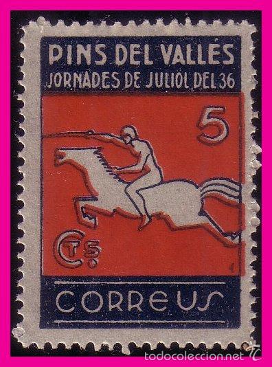 Stamps: BARCELONA Pins del Vall&eacute;s, Guerra Civil  FESOFI n&ordm; 13 * *