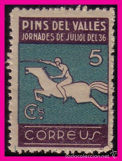 Briefmarken: BARCELONA Pins del Vall&eacute;s, Guerra Civil  FESOFI n&ordm; 16 * *