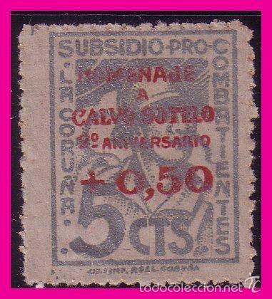 Briefmarken: CORU&Ntilde;A  Guerra Civil tipo FESOFI n&ordm; 48 (*)