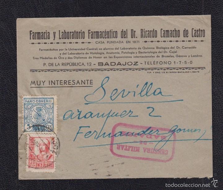 Sellos: 1937.- BADAJOZ A SEVILLA - Foto 1