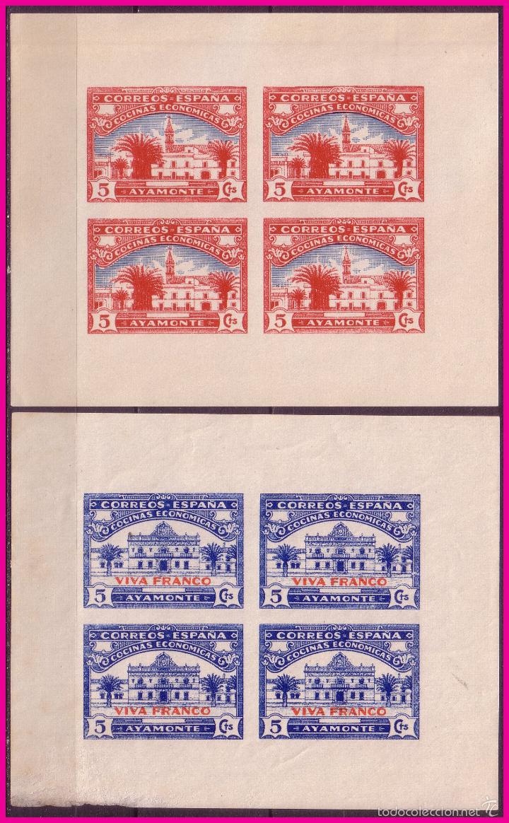 Briefmarken: HUELVA, Ayamonte, Guerra Civil  FESOFI n&ordm; 13 y 14 * *