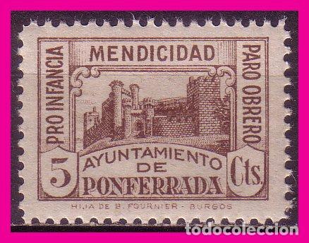 Stamps: Le&oacute;n, PONFERRADA, Guerra Civil FESOFI n&ordm; 1 * *  LUJO