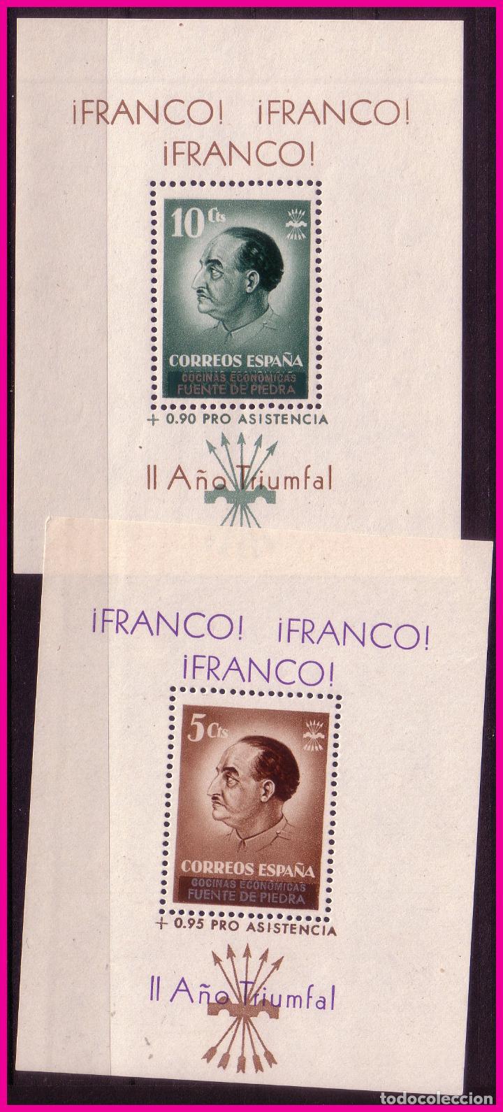 Briefmarken: M&aacute;laga, FUENTE DE PIEDRA, Guerra Civil, FESOFI n&ordm; 18 y 19 * *
