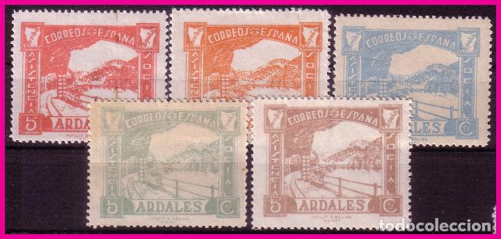 Briefmarken: M&aacute;laga ARDALES, Guerra Civil, FESOFI n&ordm; 1 a 5 * *
