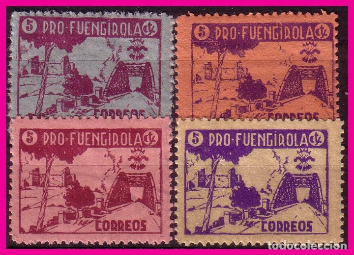Briefmarken: M&aacute;laga FUENGIROLA, Guerra Civil, FESOFI n&ordm; 3, 5, 8 y 9 (*)