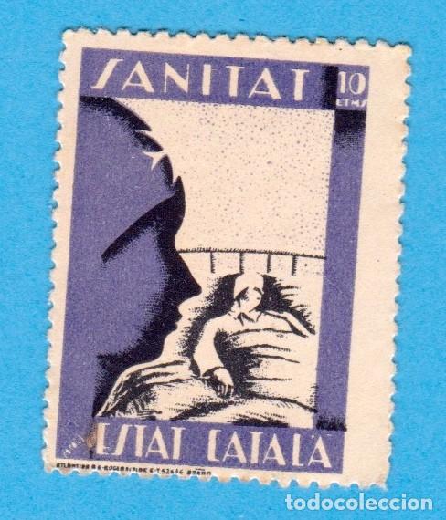 Sellos: SANITAT. 10 CTMS. ESTAT CATAL&Agrave; - Foto 1