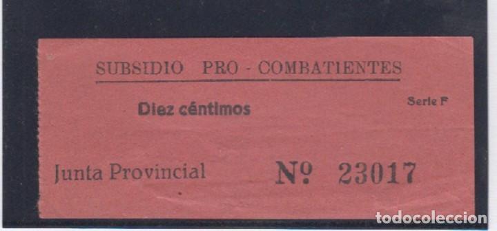 Sellos: SUBSIDIO PRO COMBATIENTES.  NO CATALOGADO. - Foto 1