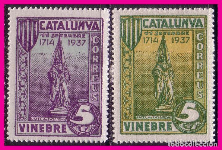 Briefmarken: TARRAGONA, Vinebre, Guerra Civil  FESOFI n&ordm; SH 27 y SH28 * *
