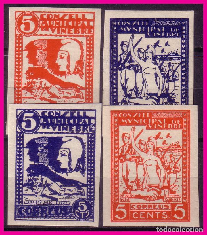 Briefmarken: TARRAGONA, Vinebre, Guerra Civil  FESOFI n&ordm;   9s a 12s *