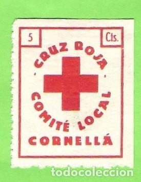 Sellos: CRUZ ROJA-CORNELLA.COMITE LOCAL. 5CTS. - Foto 1