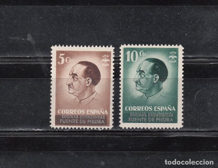Briefmarken: FUENTE DE PIEDRA. COMEDORES MUNICIPALES. SERIE CON LA EFIGIE DE FRANCO DE 2 SELLOS DE 5 Y 10 CTS.