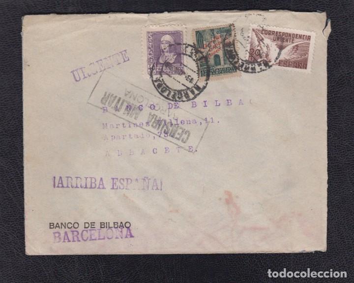 Sellos: 1939.- BARCELONA A ALBACETE - Foto 1