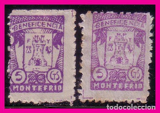 Briefmarken: Guerra Civil  Locales   Granada Montefrio, FESOFI n&ordm; 9 y 9a *