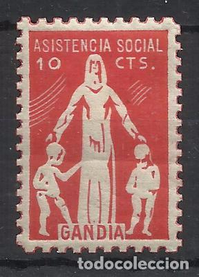 Briefmarken: asistencia social gandia alicante 10 cts nuevo*