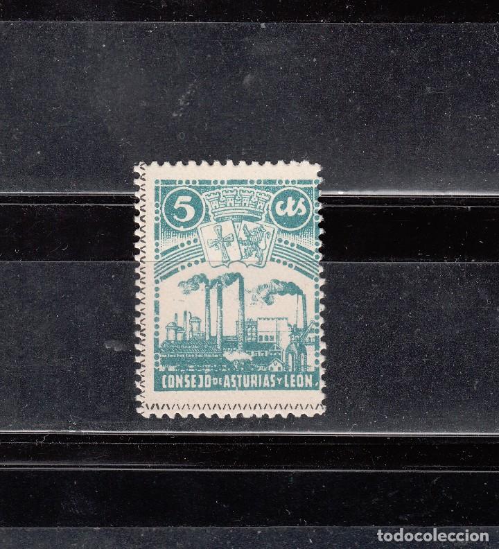 Briefmarken: CONSEJO DE ASTURIAS Y LEON. 5 CTS. AZUL