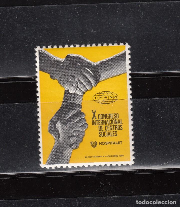 Briefmarken: X CONGRESO INTERNACIONAL  DE CENTROS SOCIALES. BARCELONA
