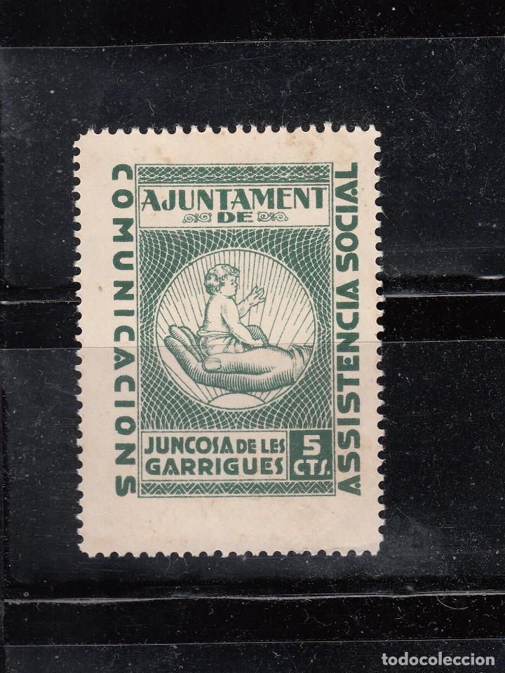 Briefmarken: AJUNTAMENT DE JUNCOSA DE LES GARRIGUES. ASISTENCIA SOCIAL. 5 CTS.