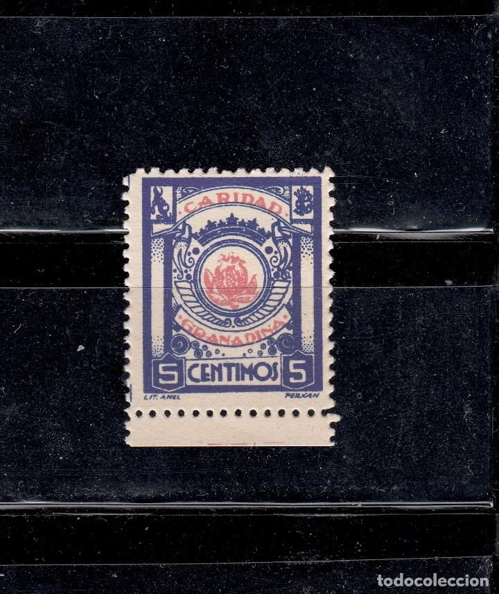 Selos: CARIDAD GRANADINA. 5 CTS.