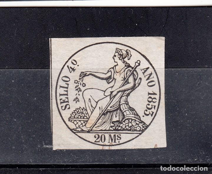 Sellos: SELLO R&ordm;. A&Ntilde;O 1853. 20 MS. - Foto 1