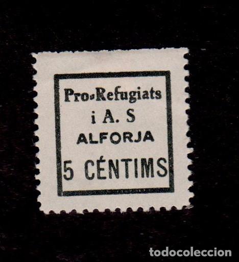 Briefmarken: CL4-7-50-3 Guerra Civil ALFORJA (Tarragona) Fesofi n&ordm; 1a (sin punto despues de S) Valor 5 cts.