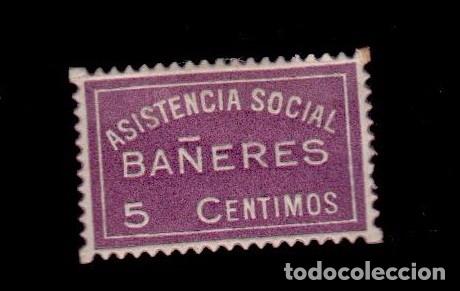 Briefmarken: CL4-8-62-6 Guerra Civil Vi&ntilde;eta de  BA&Ntilde;ERES (Alicante) ASISTENCIA SOCIAL  5c  Fesofi n&ordm; 1