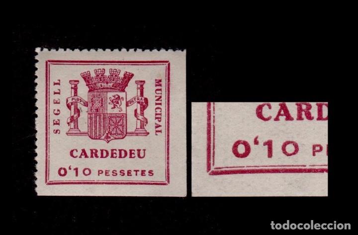 Briefmarken: CL4-8-66-4 Guerra Civil - Vi&ntilde;eta de CARDEDEU(Barcelona)  Segell Municipal 0,05 pesetas  (Impresion F