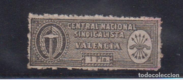 Sellos: VALENCIA.   1 PTA GRIS C.N.S - Foto 1