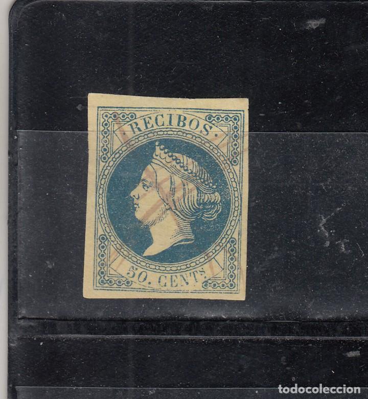 Sellos: RECIBOS. 50 CTS. ISABEL II - Foto 1