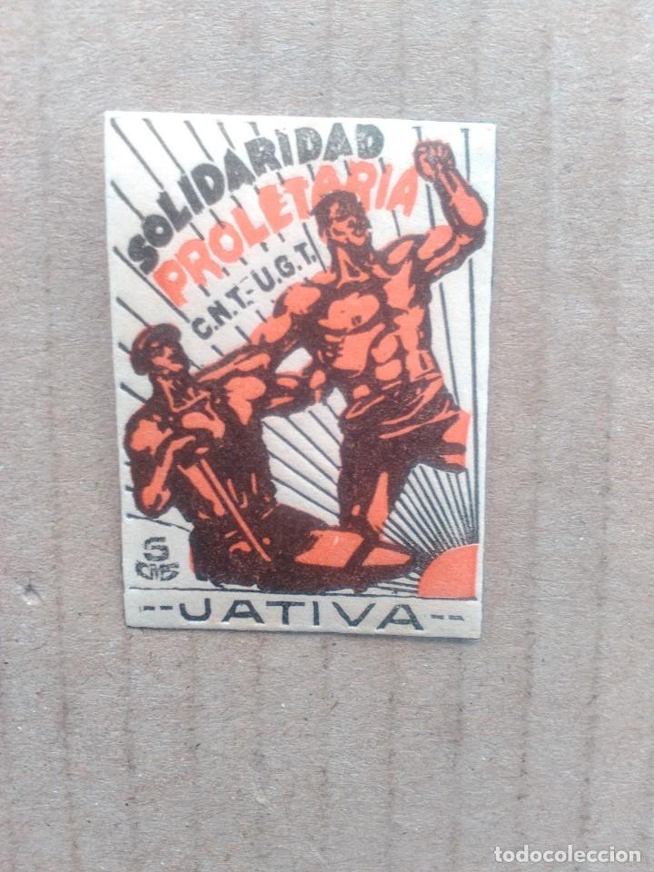 Briefmarken: JATIVA. SOLIDARIDAD PRLETARIA CNT-AIT, 5 CTS,.