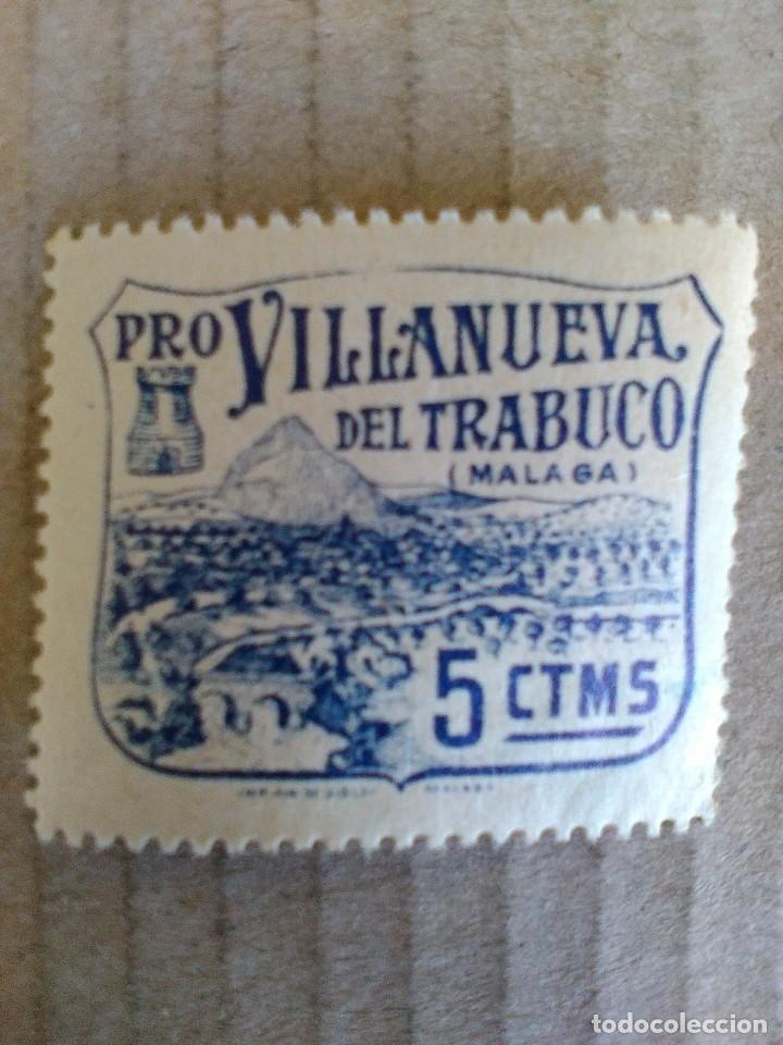 Stamps: PRO- VILLANUEVA DEL TRABUCO. 5 CTS.