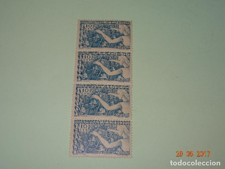 Sellos: Bloque de 4 - EDIFIL 887. HOMENAJE AL EJ&Eacute;RCITO. 1939 - Foto 1
