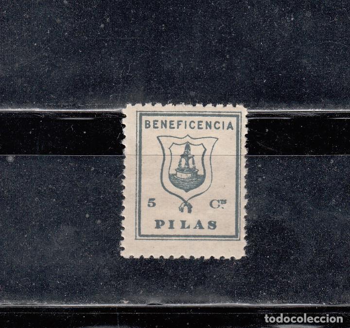 Stamps: PILAS. BENEFICENCIA. 5 CTS.