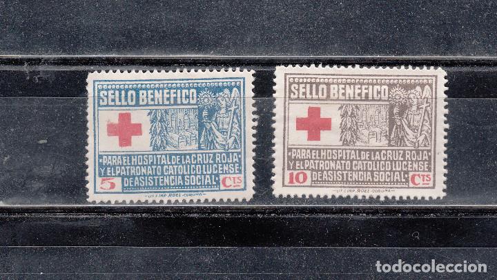 Briefmarken: PARA EL HOSPITAL DE LA CRUZ ROJA Y EL PATRONATO CATOLICO LUCENTE. SERIE DE 2 SELLOS DE 5 Y 10 CTS,