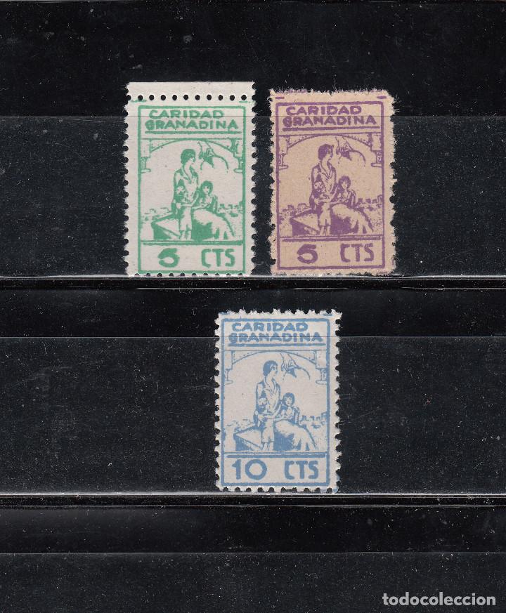 Briefmarken: CARIDAD GRANADINA. 3 SELLOS DE 5 (2) Y 10 CTS.