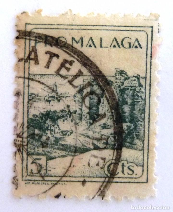 Sellos: PRO MALAGA  5 CTS. - Foto 1