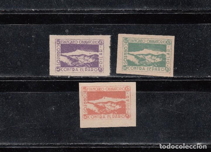 Briefmarken: DILAR. CONTRA EL PARO. SERIE DE 3 SELLOS SIN DENTAR