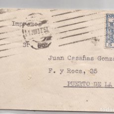 Sellos: 1937 SOBRE CIRCULADO PUERTO DE LA LUZ. 5C MOVIL ESPECIAL. Lote 101668119