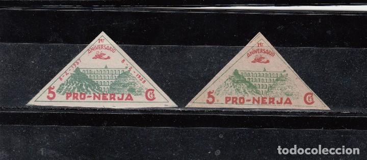 Briefmarken: PRO-NERJA. 1ER ANIVERSARIO DE SU LIBERACION. 5 CTS. 2 SELLOS CON Y SIN INSCRIPCION FECHA LIBERACION