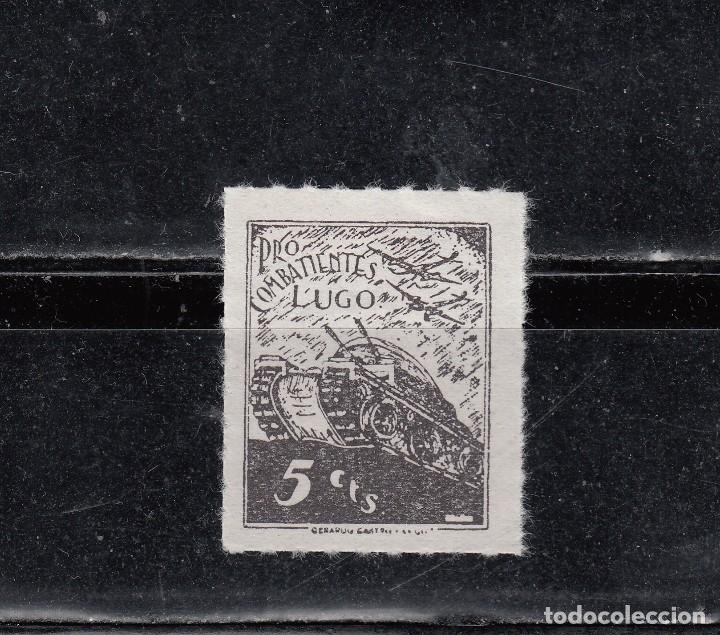 Sellos: LUGO. PRO-COMBATIENTES. 5 CTS. - Foto 1