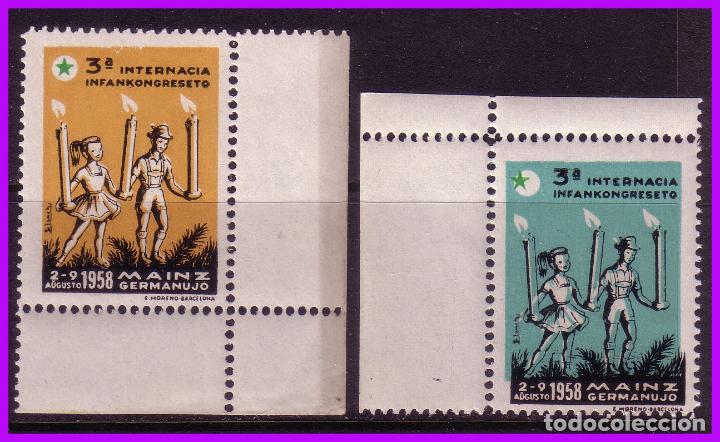Briefmarken: ESPERANTO, 1958 Mainz, Alemania, 3&ordm; Congreso Internacional * *