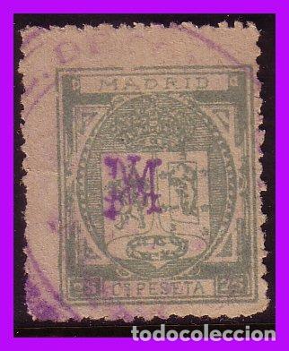 Briefmarken: Fiscales, Timbre municipal, Ayuntamiento de Madrid, 25 cts. verde (o)