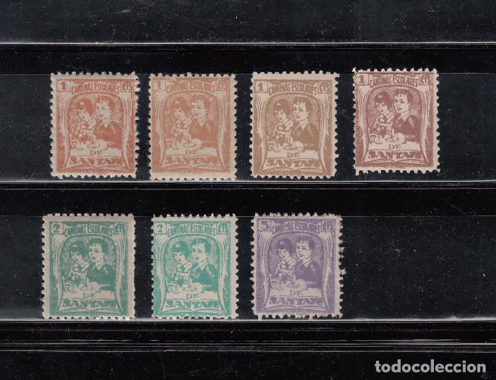 Briefmarken: SANTA FE. CANTINAS ESCOLARES. 7 SELLOS EN DIVERSOS COLORES