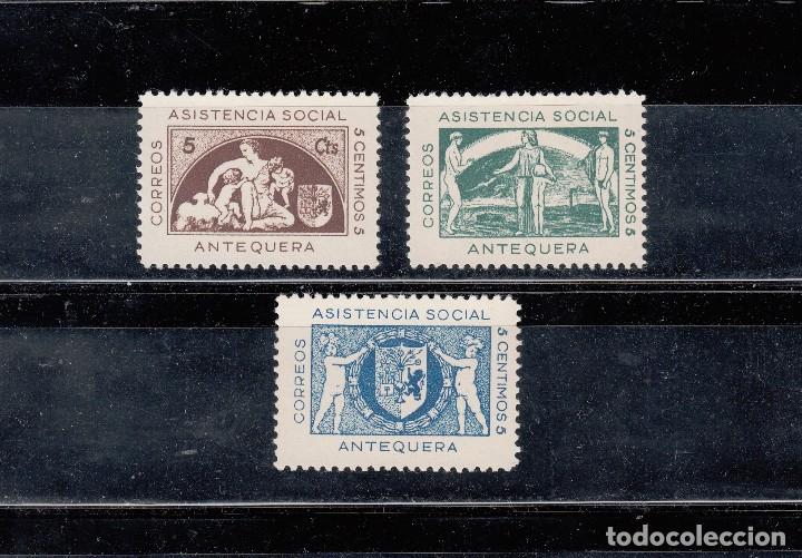 Briefmarken: ANTEQUERA. ASISTNCIA SOCIAL. 5 CTS. SERIE DE 3 SELLOS
